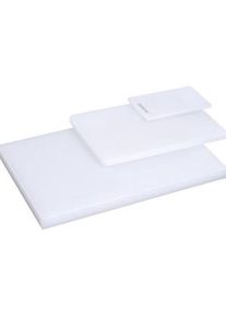 Schneidbrett, weiss, Länge 75 cm, Breite 40 cm, Dicke 4 cm, Gastronomie-Bedarf