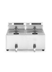 Hendi Gastro MasterCook Friteuse digital 2 x 8 L mit Ablasshahn / Friteuse