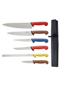 Hygiplas Farbcode Messerset - 7-teilig, Gastronomie-Bedarf