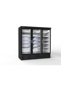 Gastro Getränketiefkühlschrank Premium 1750 schwarz | Gefrierschrank Edelstahl | Gewerbe Tiefkühlschrank