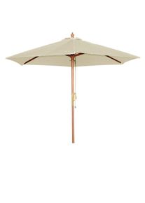 Bolero Sonnenschirm rund &Oslash;2500 mm - cremefarben f&uuml;r Gastro & Gewerbe