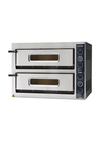Pizzaofen PROFI PLUS 4+4x36 cm Vollschamott Doppelkammer Pizzaofen 7 - 9 Pizzen | Flammkuchenofen | Lahmacun Ofen, Gastronomie-Bedarf