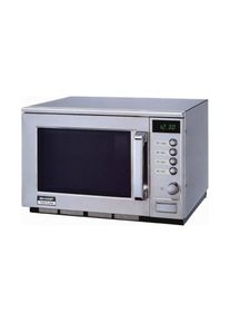Gastro Inox Sharp Mikrowelle R-25AM, Gastro Mikrowelle, Keramikboden, 230 V, beleuchtet, Edelstahl
