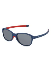 Julbo J5241136 BOOMERANG | Lunettes de soleil unisexe| Ronde | Monture: Polycarbonate bleu rouge | Couleur du verre: gris
