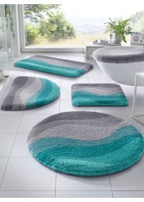 Kleine Wolke Witt Badematte, grau-aqua, Größe 6 - Deckelbezug, 100% Polyacryl