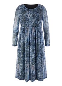 Emilia Lay - Kleid mit Rundhals-Ausschnitt, blau, Gr. 50, Kunstfaser