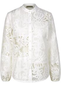 Talbot Runhof X PETER HAHN - Bluse, weiss, Gr. 44, Kunstfaser