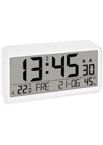 ADE , Tischuhr »digital« , weiss , Anzeige der Innentemperatur in °C und °F und Luftfeuchtigkeit (innen)