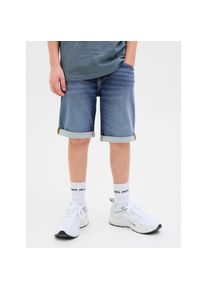 Jack & Jones Jack & Jones Junior, Unisex, Shorts &raquo;JJIRICK elastisch und pflegeleicht f&uuml;r Alltag&laquo; unifarben, modisch, regular fit, Web, blau denim, 164, N-Gr, 