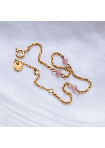 Holzkern Armbänder Damen Gold und Sonnenstein