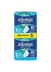 always Serviettes hygiéniques Ultra Normal avec ailes, grand paquet, 24 pièces