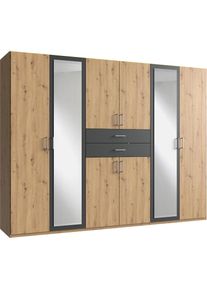 Kleiderschrank »Diver Drehtürenschrank mit Spiegel, 180, 225 o. 270cm breit«, Bestseller Schlafzimmerschrank wahlweise 3 Innenausstattungen , wimex