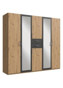 Kleiderschrank »Diver Drehtürenschrank mit Spiegel, 180, 225 o. 270cm breit«, Bestseller Schlafzimmerschrank wahlweise 3 Innenausstattungen , wimex