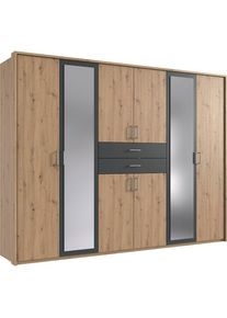 Kleiderschrank »Diver Drehtürenschrank mit Spiegel, 180, 225 o. 270cm breit«, Bestseller Schlafzimmerschrank wahlweise 3 Innenausstattungen , wimex