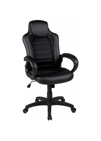 Duo Collection , Chefsessel »Joris«, Netzstoff-Kunstleder, mit modernem Netzstoffbezug , schwarz , S-Form Rückenlehne mit Lendenwirbelunterstützung...