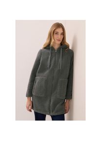 Cecil, Unisex, Kurzmantel mit Kapuze, pastel olive, M (40), Teddy Mantel/lange Teddy Jacke von Cecil