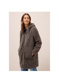 Cecil, Unisex, Kurzmantel mit Kapuze, mushroom taupe, L (42), Teddy Mantel/lange Teddy Jacke von Cecil