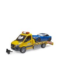 bruder MB Sprinter Autotransport mit Roadster gelb blau 1:16