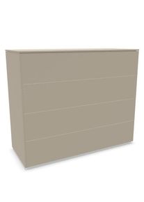 Müllermöbel Aventa Sideboard Müller Möbelwerkstätten Vorzugskombination 2 Melamin steingrau / Kunststoffgleiter