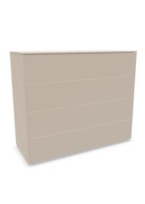 Müllermöbel Aventa Sideboard Müller Möbelwerkstätten Vorzugskombination 2 Melamin kaschmirgrau / Kunststoffgleiter