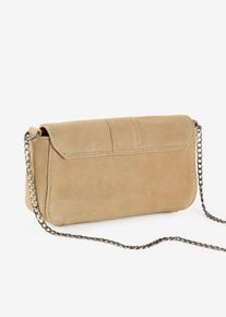 Wildleder Umhängetasche in beige, Grösse 12x24 cm, bonprix