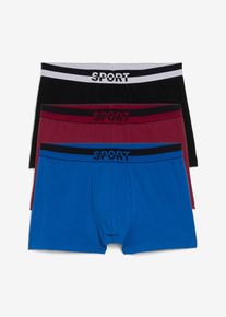 Boxershorts eng (3er Pack) in schwarz, Grösse 7 (XL), 95% Baumwolle, bonprix