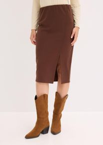 Jersey-Rock in braun, Grösse 40/42 (M), bonprix