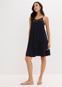 Nuisette courte en coton et modal en noir, Taille 52/54 (XXL), bonprix