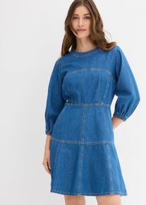 Jeanskleid aus reiner Baumwolle in blau, Grösse 48, 100% Baumwolle, bonprix