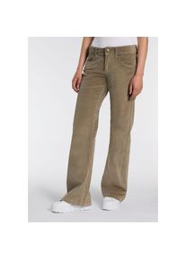 Herrlicher, Unisex, Cordhose &raquo;Edna Cord Stretch&laquo; im Flared Fit, timber, 30, L&auml;nge 34, Hose von Herrlicher