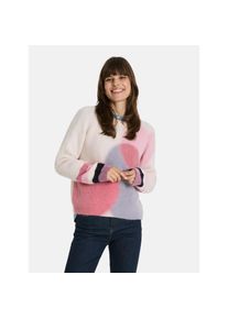 LIEBLINGSSTÜCK Lieblingsstück , Wollpullover »NirmalaL« aus Alpakamix , weiss , Schöner Pullover mit allover Print von Lieblingsstück