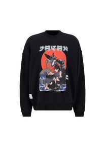 Alpha Industries Sweatshirt 'Japan Warrior' Herren Gr&ouml;&szlig;e XS nude / enzian / rot / schwarz
