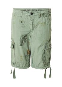 CAMP DAVID, Hommes Pantalon cargo, vert clair / vert foncé / mandarine / noir