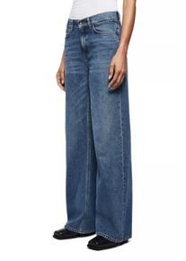 Drykorn FLUNG Mid-Waist Jeans in Mid-Blue Denim in blau, Größe 28x34