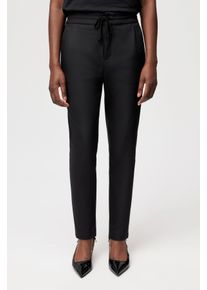 Drykorn LEVEL Lässige Bundfaltenhose in Technostretch-Satin in schwarz, Größe 29x34