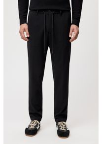 Drykorn DEGER Jogpants mit Tunnelzug in technischem Gabardine in schwarz, Größe 38x34