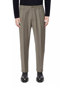 Drykorn CHASY Casual Hose mit Bundfalte in Bi-Stretch in grün, Größe 33x34