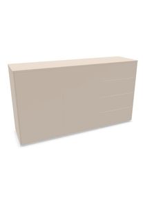 Müllermöbel Aventa Sideboard Müller Möbelwerkstätten Vorzugskombination 4 Melamin kaschmirgau / Kunstsoffgleiter