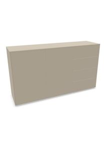 Müllermöbel Aventa Sideboard Müller Möbelwerkstätten Vorzugskombination 4 Melamin steingrau / Kunststoffgleiter