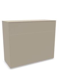 Müllermöbel Aventa Sideboard Müller Möbelwerkstätten Vorzugskombination 3 Melamin steingrau / Kunststoffgleiter