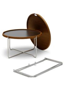 CH417 Tray Table Tisch Carl Hansen & Søn Platte Nussbaum /Umrandung Eiche (geölt)