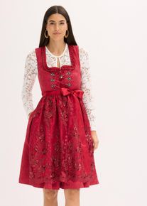 Dirndl mit Pailletten Schürze (2-tlg.Set) in rot, Grösse 54, bonprix
