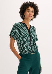 Oversize-Bluse aus flie&szlig;endem Chiffon in gr&uuml;n, Gr&ouml;sse 50, bonprix