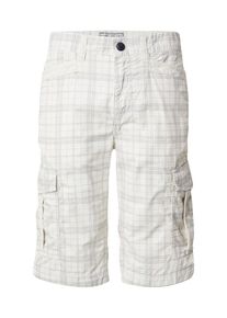 CAMP DAVID, Hommes Pantalon cargo, gris / blanc