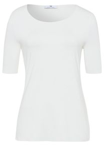 Peter Hahn - Rundhals-Shirt mit langem 1/2-Arm, weiss, Gr. 50, Viskose