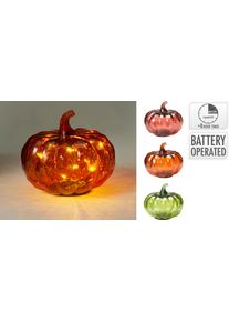 Koopmann Citrouille en verre avec LED HERBST