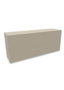 Müllermöbel Aventa Sideboard Müller Möbelwerkstätten Vorzugskombination 5 Melamin steingrau / Kunststoffgleiter