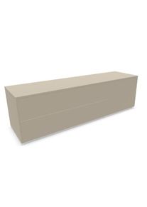 Müllermöbel Aventa Sideboard Müller Möbelwerkstätten Vorzugskombination 6 Melamin steingrau / Kunststoffgleiter