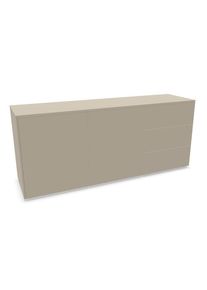 Müllermöbel Aventa Sideboard Müller Möbelwerkstätten Vorzugskombination 9 Melamin steingrau / Kunststoffgleiter