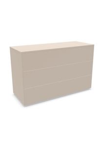 Müllermöbel Aventa Sideboard Müller Möbelwerkstätten Vorzugskombination 12 Melamin kaschmirgrau / Kunststoffgleiter